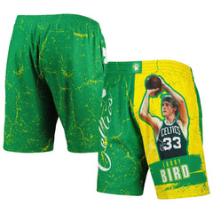 Kelly Green Larry Bird Boston Celtics Hardwood Classics Player Burst Shorts | NBA