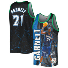 Black Kevin Garnett Minnesota Timberwolves 2003-04 Hardwood Classics Player Burst Tank Top | NBA