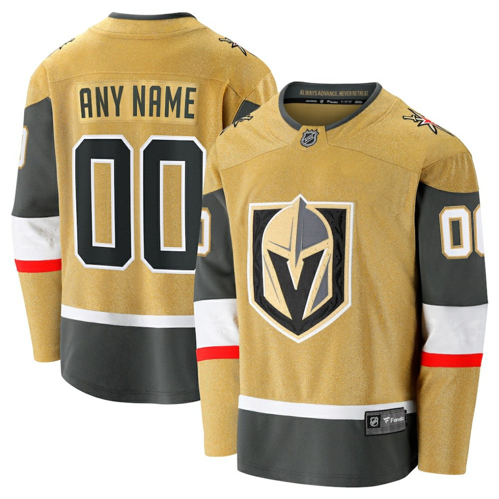 Vegas Golden Knights Fanatics Home Breakaway Custom Jersey - - NHL Jerseys
