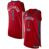 Red Zion Williamson New Orleans Pelicans Jordan Brand Authentic Jersey | NBA