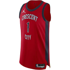 Red Zion Williamson New Orleans Pelicans Jordan Brand Authentic Jersey | NBA