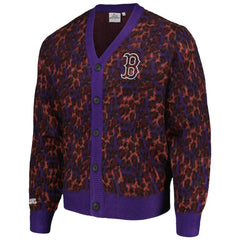 Boston Red Sox PLEASURES Cheetah Cardigan Button-Up Sweater - MLB