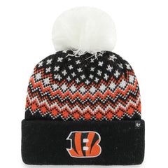 Cincinnati Bengals '47 Women's Elsa Cuffed Knit Hat with Pom | NFL Hot