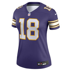 Minnesota Vikings Justin Jefferson Women's Alternate Legend Player Performance Top | NFL Hot