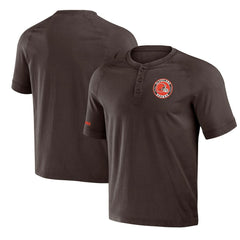 Cleveland Browns NFL x Darius Rucker Collection Washed Raglan Henley T-Shirt | NFL Discount