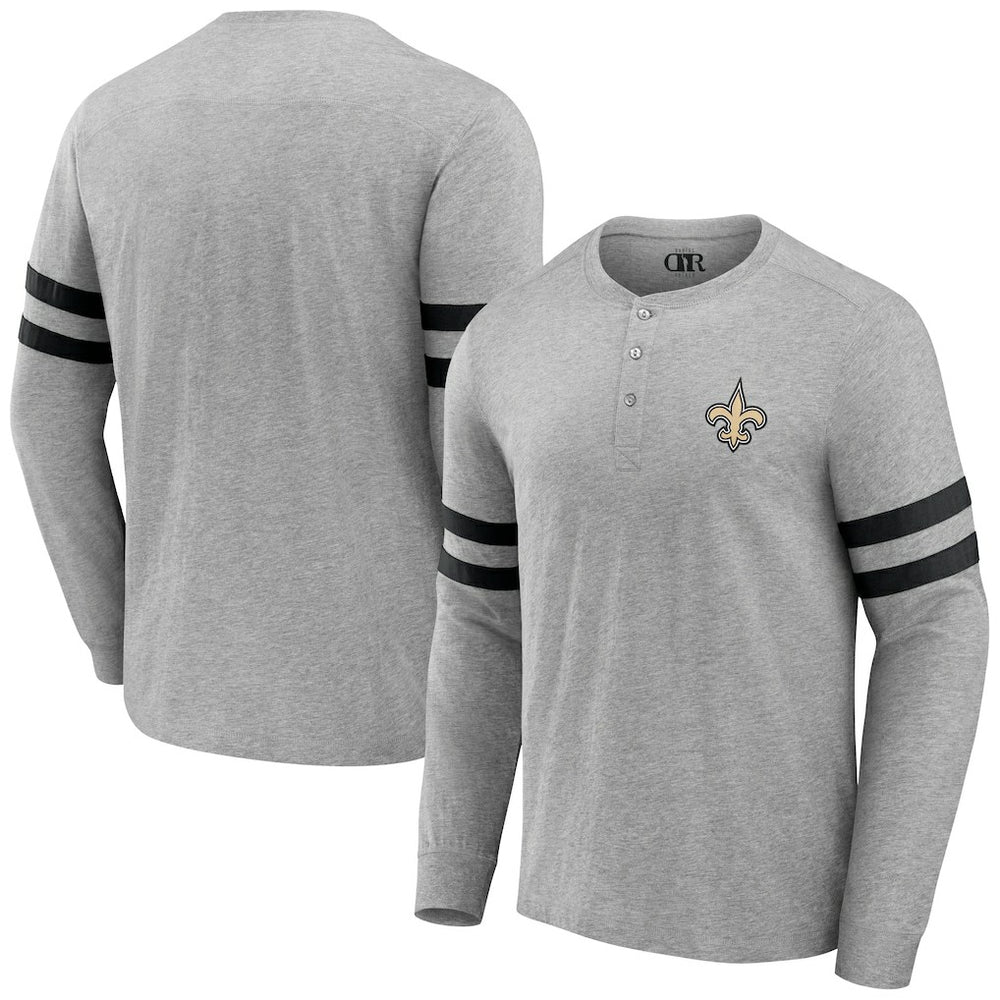 New Orleans Saints NFL x Darius Rucker Collection Henley Long Sleeve T-Shirt | NFL Discount
