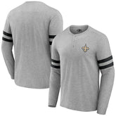 New Orleans Saints NFL x Darius Rucker Collection Henley Long Sleeve T-Shirt | NFL Discount