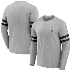 New Orleans Saints NFL x Darius Rucker Collection Henley Long Sleeve T-Shirt | NFL Discount