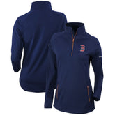 Boston Red Sox Columbia Women's Omni-Wick Outward Nine Quarter-Zip Pullover Top - MLB Pullover
