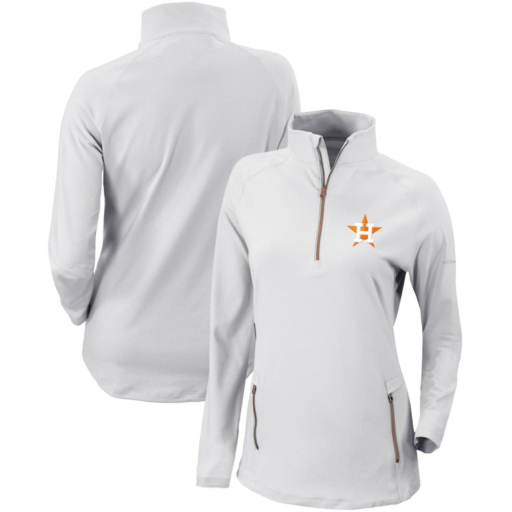Houston Astros Columbia Women's Omni-Wick Outward Nine Quarter-Zip Pullover Top - MLB Pullover