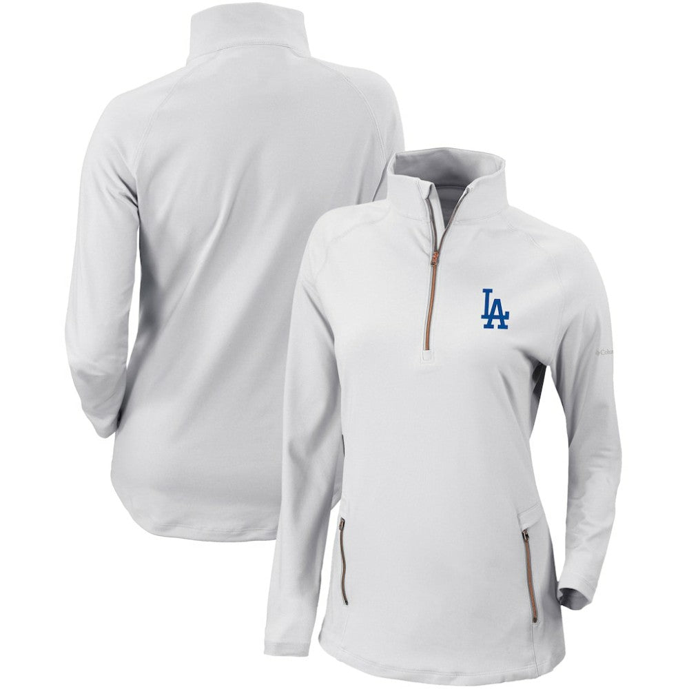 Los Angeles Dodgers Columbia Women's Omni-Wick Outward Nine Quarter-Zip Pullover Top - MLB Pullover