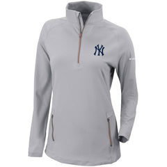 New York Yankees Columbia Women's Omni-Wick Outward Nine Quarter-Zip Pullover Top - MLB Pullover