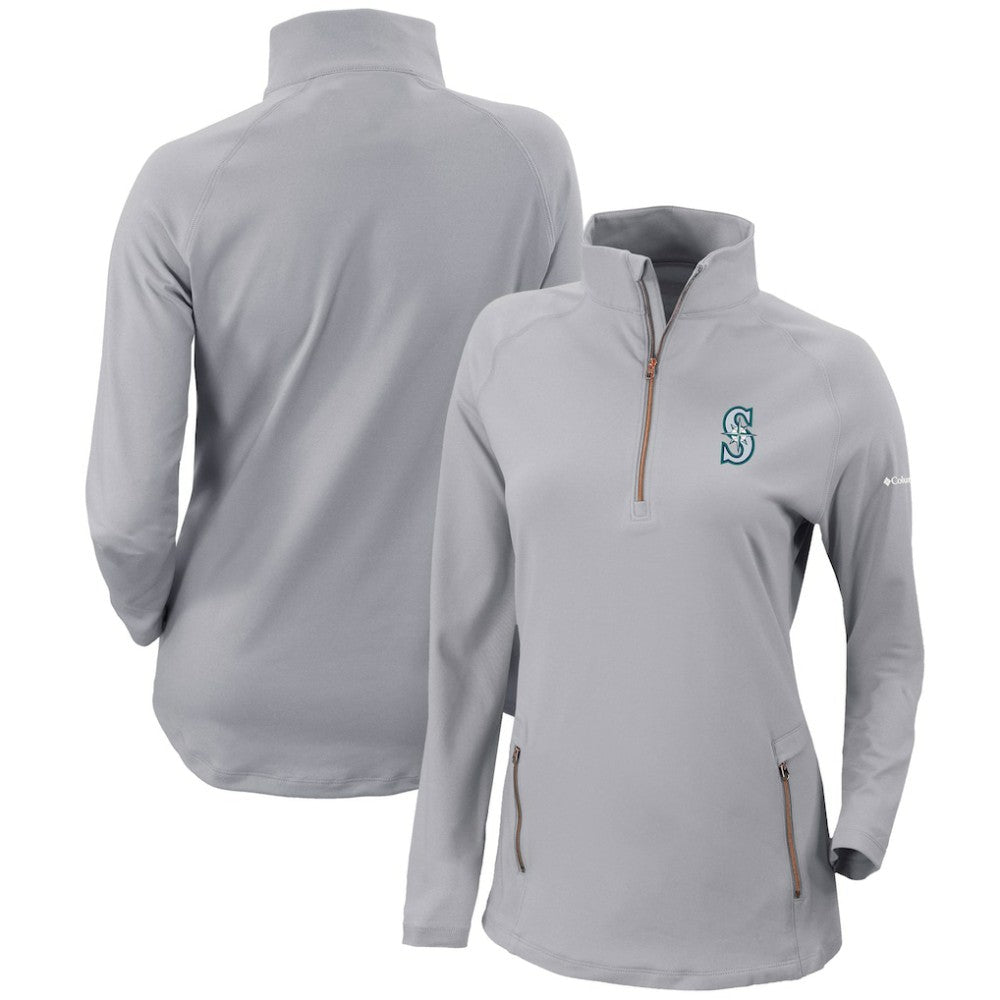 Seattle Mariners Columbia Women's Omni-Wick Outward Nine Quarter-Zip Pullover Top - MLB Pullover