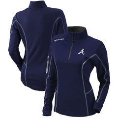 Atlanta Braves Columbia Women's Omni-Wick Shotgun Quarter-Zip Pullover Top - MLB Pullover