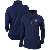 St. Louis Cardinals Columbia Women's Omni-Wick Outward Nine Quarter-Zip Pullover Top - MLB Pullover