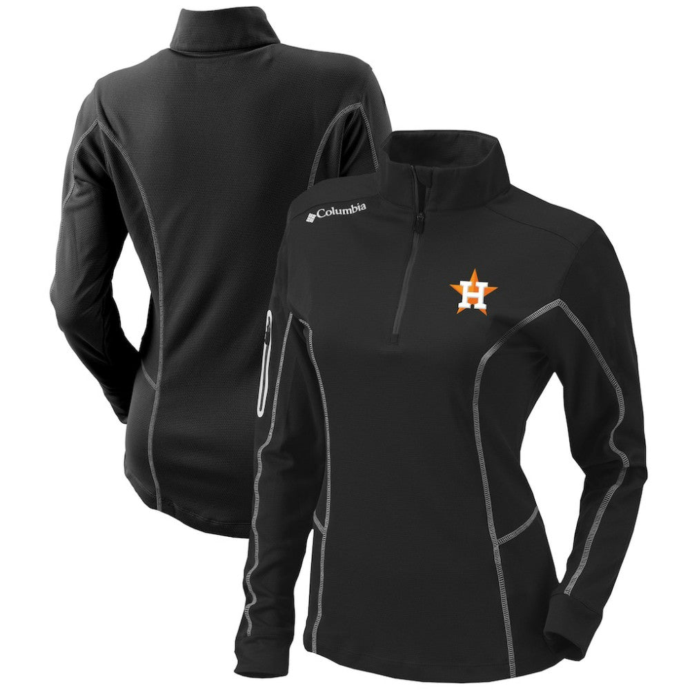 Houston Astros Columbia Women's Omni-Wick Shotgun Quarter-Zip Pullover Top - MLB Pullover