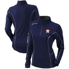 Houston Astros Columbia Women's Omni-Wick Shotgun Quarter-Zip Pullover Top - MLB Pullover