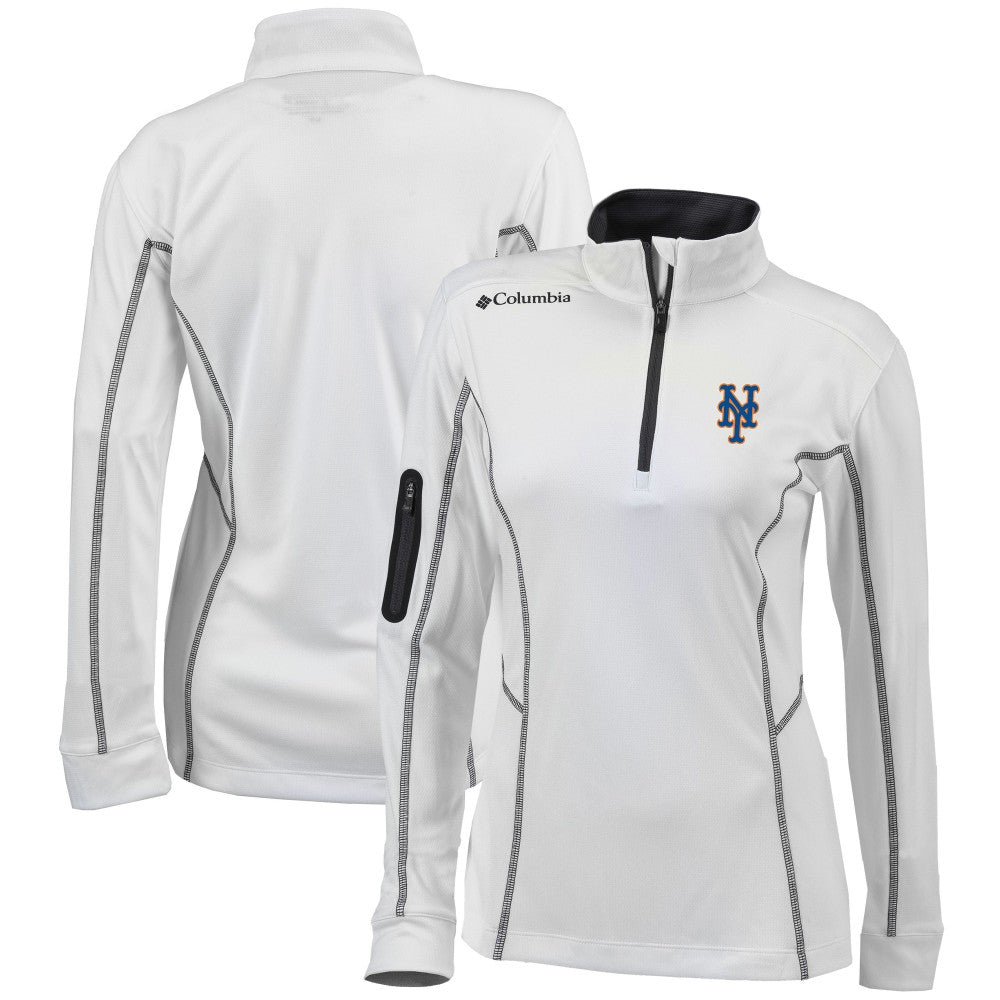 New York Mets Columbia Women's Omni-Wick Shotgun Quarter-Zip Pullover Top - MLB Pullover