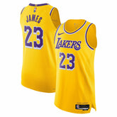 Gold LeBron James Los Angeles Lakers Authentic Jersey | NBA