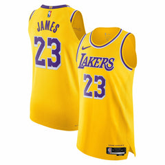 Gold LeBron James Los Angeles Lakers Authentic Jersey | NBA