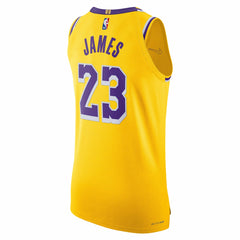 Gold LeBron James Los Angeles Lakers Authentic Jersey | NBA