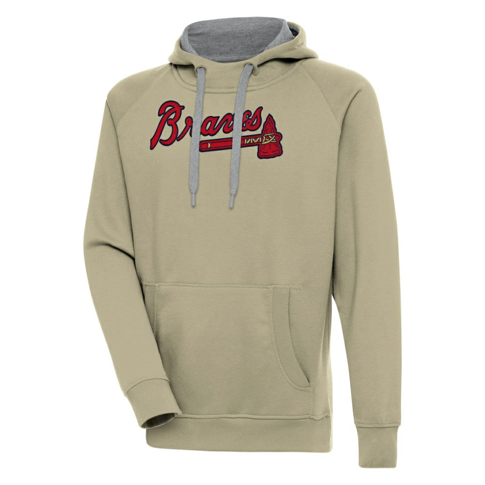 Atlanta Braves Antigua Victory Pullover Hoodie - MLB Hoodies