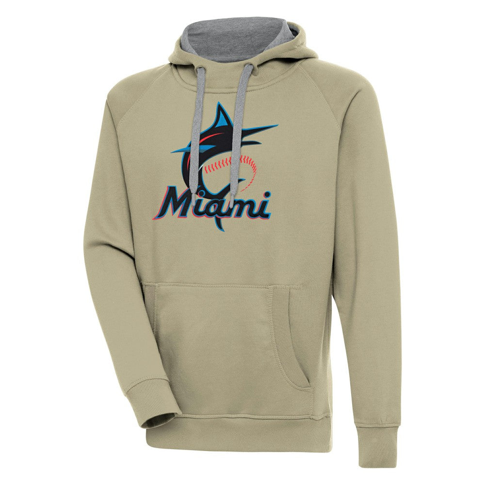 Miami Marlins Antigua Victory Pullover Hoodie - MLB Hoodies