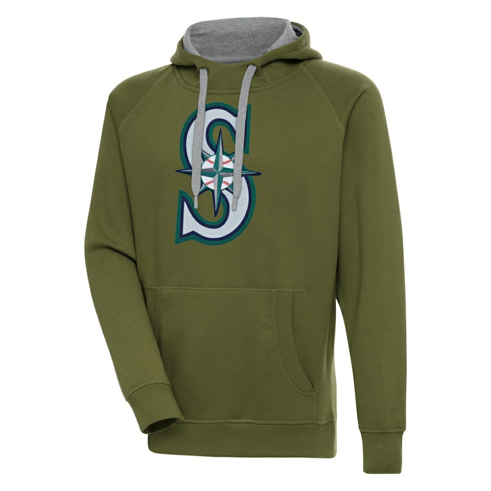 Seattle Mariners Antigua Victory Pullover Hoodie - MLB Hoodies
