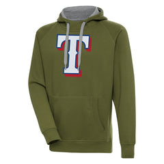 Texas Rangers Antigua Victory Pullover Hoodie - MLB Hoodies