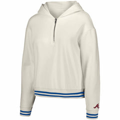 Atlanta Braves Lusso Women's Magnolia Tri-Blend Quarter-Zip Hoodie - MLB Hoodies