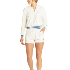 St. Louis Cardinals Lusso Women's Magnolia Tri-Blend Quarter-Zip Hoodie - MLB Hoodies