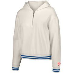 Philadelphia Phillies Lusso Women's Magnolia Tri-Blend Quarter-Zip Hoodie - MLB Hoodies