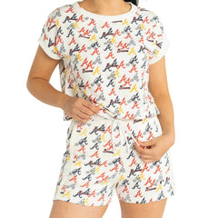 Atlanta Braves Lusso Women's Marge Shorts - MLB Shorts