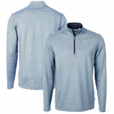 Kansas City Royals Cutter & Buck Virtue Eco Pique Micro Stripe Recycled Quarter-Zip Pullover Top - MLB Pullover
