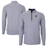 Minnesota Twins Cutter & Buck Virtue Eco Pique Micro Stripe Recycled Quarter-Zip Pullover Top - MLB Pullover