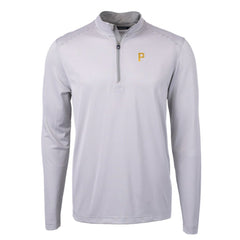 Pittsburgh Pirates Cutter & Buck Virtue Eco Pique Micro Stripe Recycled Quarter-Zip Pullover Top - MLB Pullover