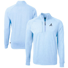 Atlanta Braves Cutter & Buck Adapt Eco Knit Stretch Recycled Quarter-Zip Pullover Top - MLB Pullover