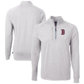 Boston Red Sox Cutter & Buck Adapt Eco Knit Stretch Recycled Quarter-Zip Pullover Top - MLB Pullover
