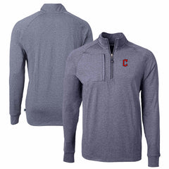 Cleveland Guardians Cutter & Buck Adapt Eco Knit Stretch Recycled Quarter-Zip Pullover Top - MLB Pullover