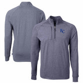 Kansas City Royals Cutter & Buck Adapt Eco Knit Stretch Recycled Quarter-Zip Pullover Top - MLB Pullover