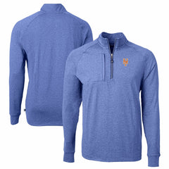 New York Mets Cutter & Buck Adapt Eco Knit Stretch Recycled Quarter-Zip Pullover Top - MLB Pullover