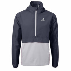 Atlanta Braves Cutter & Buck Charter Eco Recycled Half-Zip Anorak Jacket - MLB Jackets