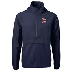 Boston Red Sox Cutter & Buck Charter Eco Recycled Half-Zip Anorak Jacket - MLB Jackets