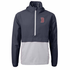 Boston Red Sox Cutter & Buck Charter Eco Recycled Half-Zip Anorak Jacket - MLB Jackets