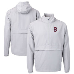 Boston Red Sox Cutter & Buck Charter Eco Recycled Half-Zip Anorak Jacket - MLB Jackets