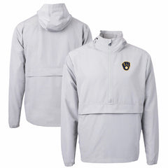 Milwaukee Brewers Cutter & Buck Charter Eco Recycled Half-Zip Anorak Jacket - MLB Jackets