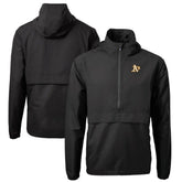 Athletics Cutter & Buck Charter Eco Recycled Half-Zip Anorak Jacket - MLB Jackets