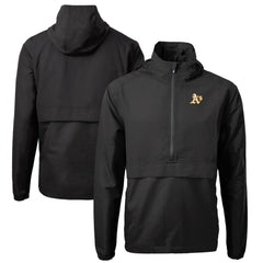 Athletics Cutter & Buck Charter Eco Recycled Half-Zip Anorak Jacket - MLB Jackets
