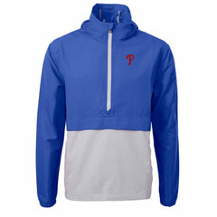 Philadelphia Phillies Cutter & Buck Charter Eco Recycled Half-Zip Anorak Jacket - MLB Jackets