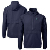 Seattle Mariners Cutter & Buck Charter Eco Recycled Half-Zip Anorak Jacket - MLB Jackets